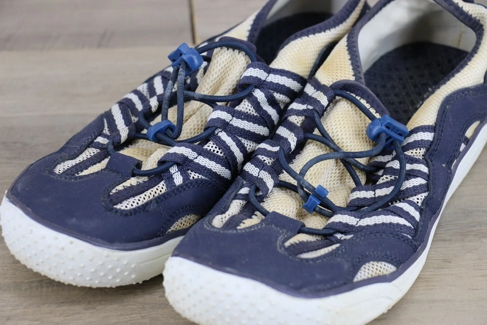 Zapatos de agua Lands End para jóvenes niños talla 4M con suela de goma azul marino Foto 3 de 4