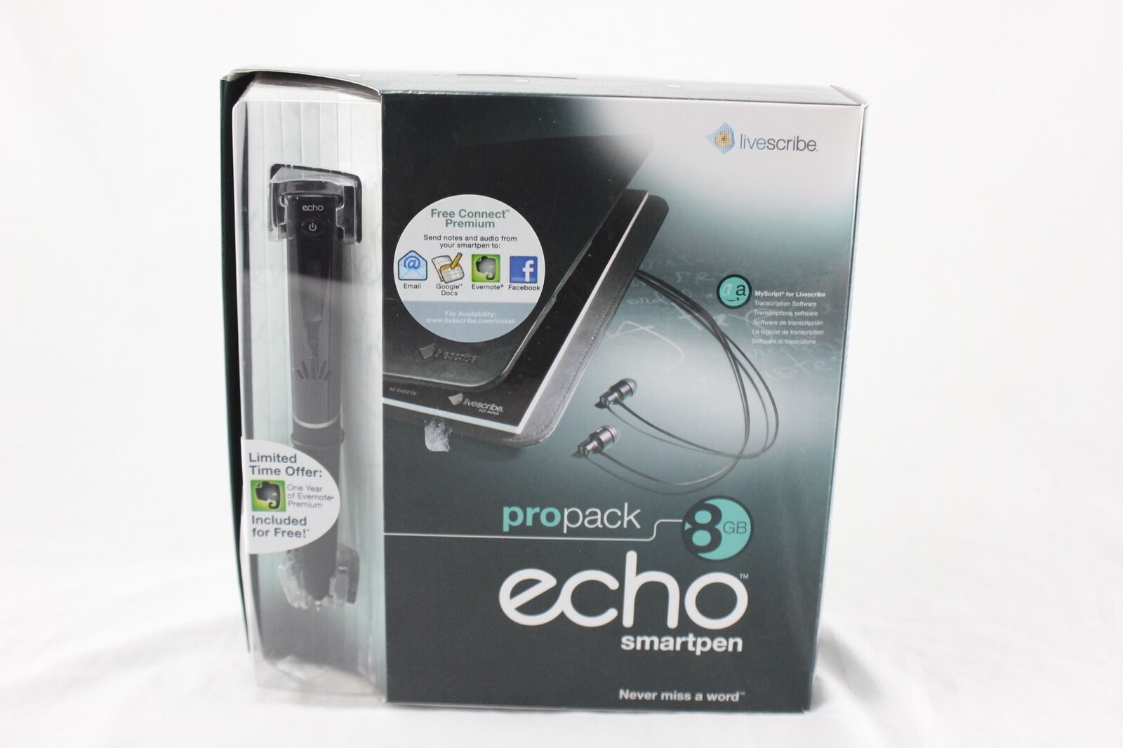 Livescribe ProPack Echo SmartPen 8GB COMPLETE BUT WON'T POWER ON WILL NOT CHARGE