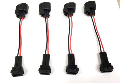 4 USCar / EV6 EV14 (female) to OBD 2 (male) injector plug adapters Honda Acura