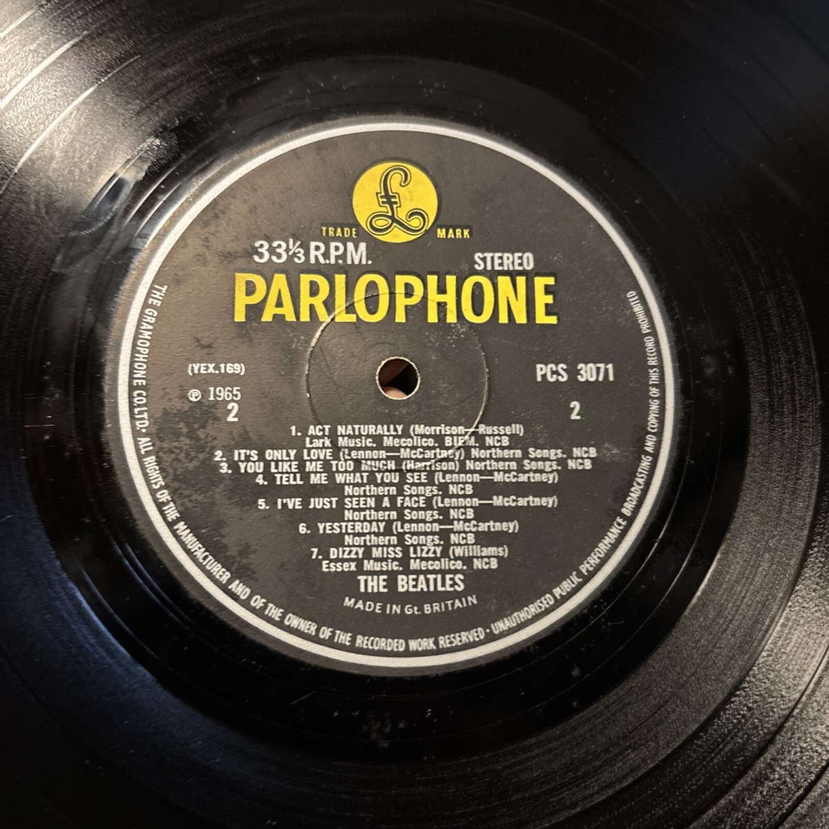The Beatles - Help! UK 1965 1st Parlophone PL / OT Stereo