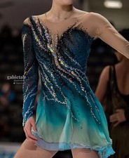 New ice figure skating dress Baton rotating dress custom size