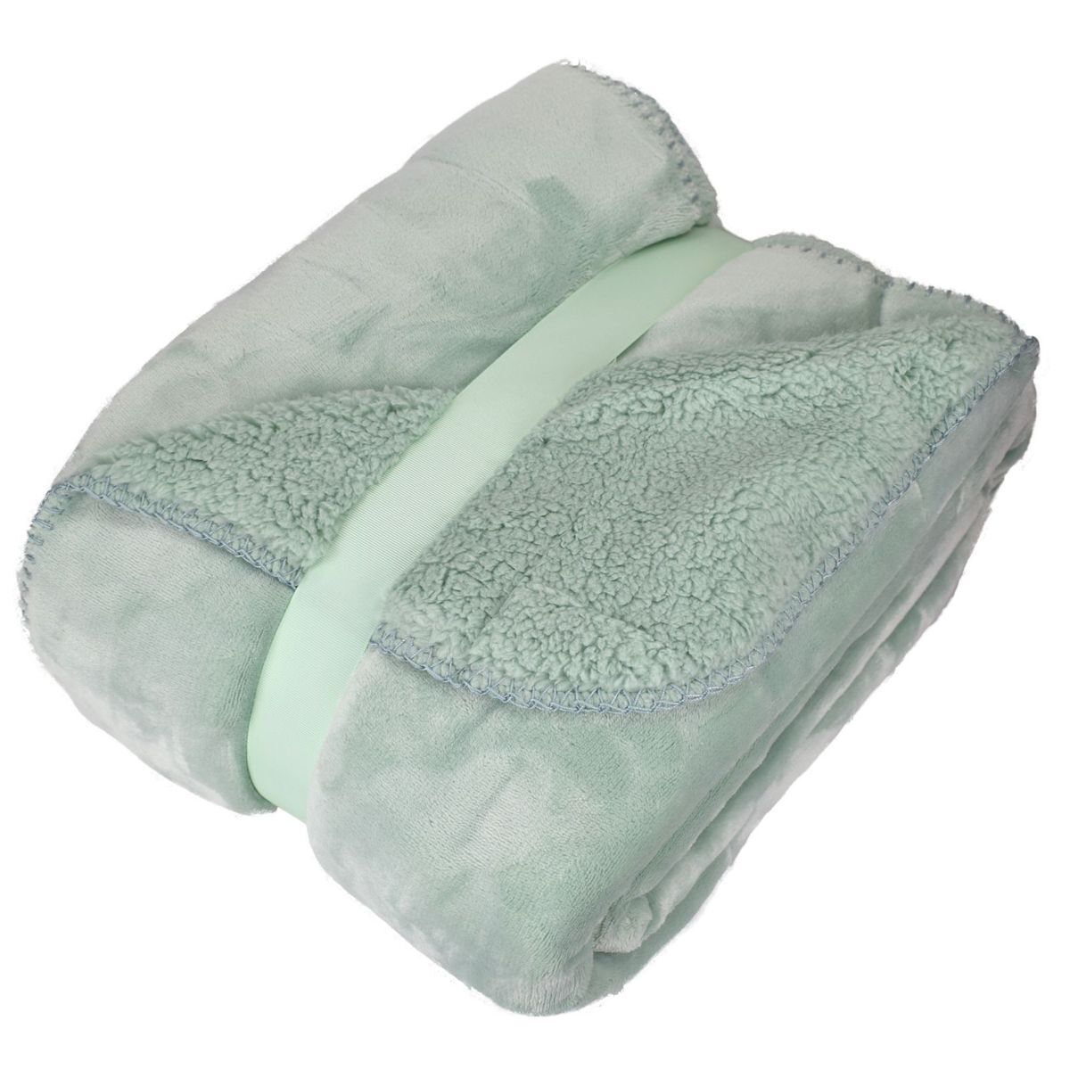 Kuscheldecke 150x200 Cm – Flanell-Sherpa Mischung, Ultraweich, In 9 Farben (z.B. Blau)