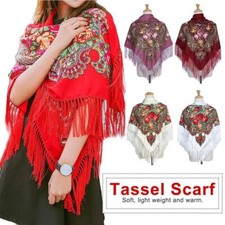 Large colourful Russian culture style folk shawl scarf spring collection 2023