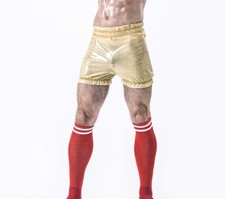 100% lateksowe gumowe gumowe przezroczyste bokserki cosplay bielizna impreza