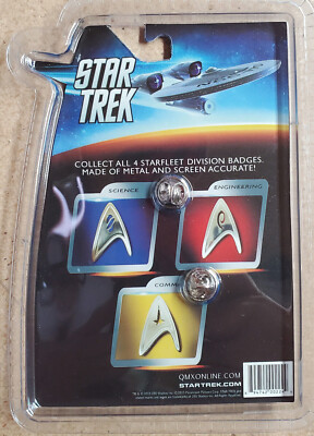 Star Trek 2009 Movie Series QMX Metal Insignia Pin Back Badge-4