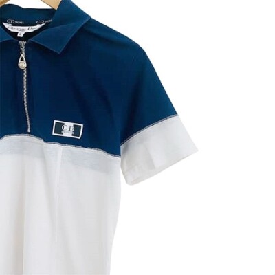 Christian Dior Sports Top Polo Shirt Blue And White Short