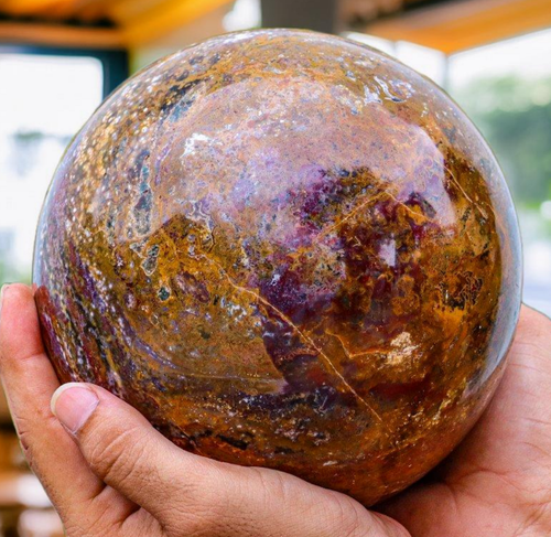 150MM Sarape Jasper Sphere Crystal Healing Ball Metaphysical Energy Gemstone - Picture 4 of 10