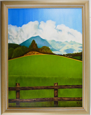 M.St. Acryl auf Leinwand unbetitelt undatiert 30x40 cm Mä-49