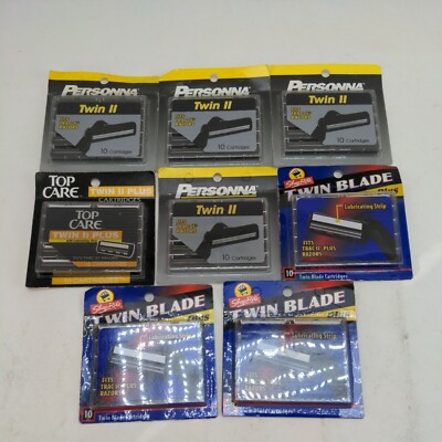 Lot Of 8 Twin Blade Replacement Blades Cartridges Personna Shoprite Top Care