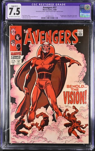 AVENGERS #57 CGC 7.5 RESTORED B-1 (slight) small amt color touch