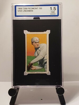 1909-11 PIEDMONT CIGARETTES T206 VIVE LINDAMAN READY TO THROW ISA 1.5