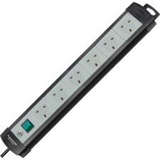 Brennenstuhl 1951563101 Premium Line Multi Way Extension 6 Way Black/Grey 5M