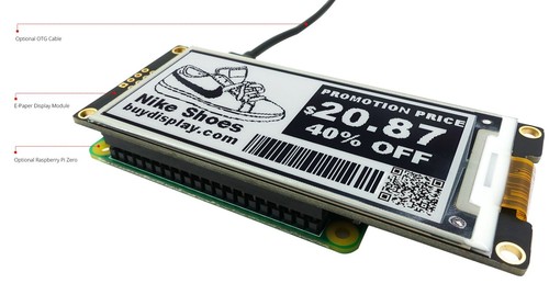 Black 2.9" inch e-Paper Display Module for Arduino,Raspberry Pi - Picture 6 of 14