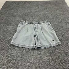 Vintage OP Ocean Pacific Shorts Mens S Grey Cotton Elastic Waist Surf Skater 90s