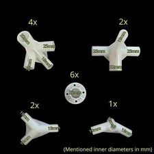 For Tent 3x6m 32/25/19mm Awning M Connector Corner Gazebo Center 15x Spare Parts