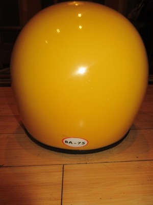 Vintage retro 1973 Motorcycle helmet Lear Siegler 1970's yellow | eBay