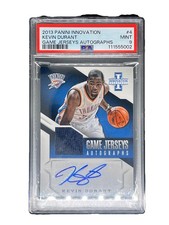 2013-14 Panini Innovation Kevin Durant  Game Used Jersey Patch Auto /35 Psa 9