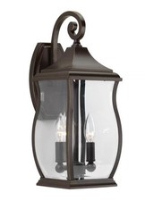 Progress Lighting 17.5 Wall Lantern Outdoor Light Oil Rubbed Bronze Clear Glass