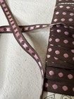 Renaissance Ribbon 2007 Brown Pink Polka Dot Ribbon 10+ Yards Retired Trim — photo 4