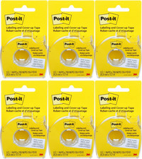 Post-It : Removable Cover-Up Tape, Non-Refillable, 1" X 700" Roll -:- Sold as 6