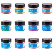 Holographic Glitter Set 12 Jars 15g Each Cosmetic Holographic Grade Glitter For