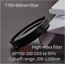 BP750-100 Wide Bandpass Filter 700-800nm 100nm FWHM OD5 T 95 Interference Filter