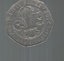 2007 - UK 50p / 50 pence coin - SCOUT MOVEMENT