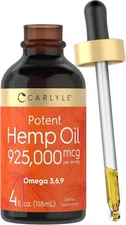 925000mcg HEMP SEED OIL High Potenc Omega 3 6 9 Fatty Acids COLD PRESSED Vegetar