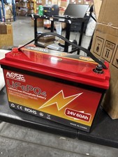 24V 60Ah LiFePO4 Lithium Battery Deep Cycles 60A BMS RV Solar Trolling Motor