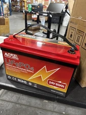 24V 60Ah LiFePO4 Lithium Battery Deep Cycles 60A BMS RV Solar Trolling Motor