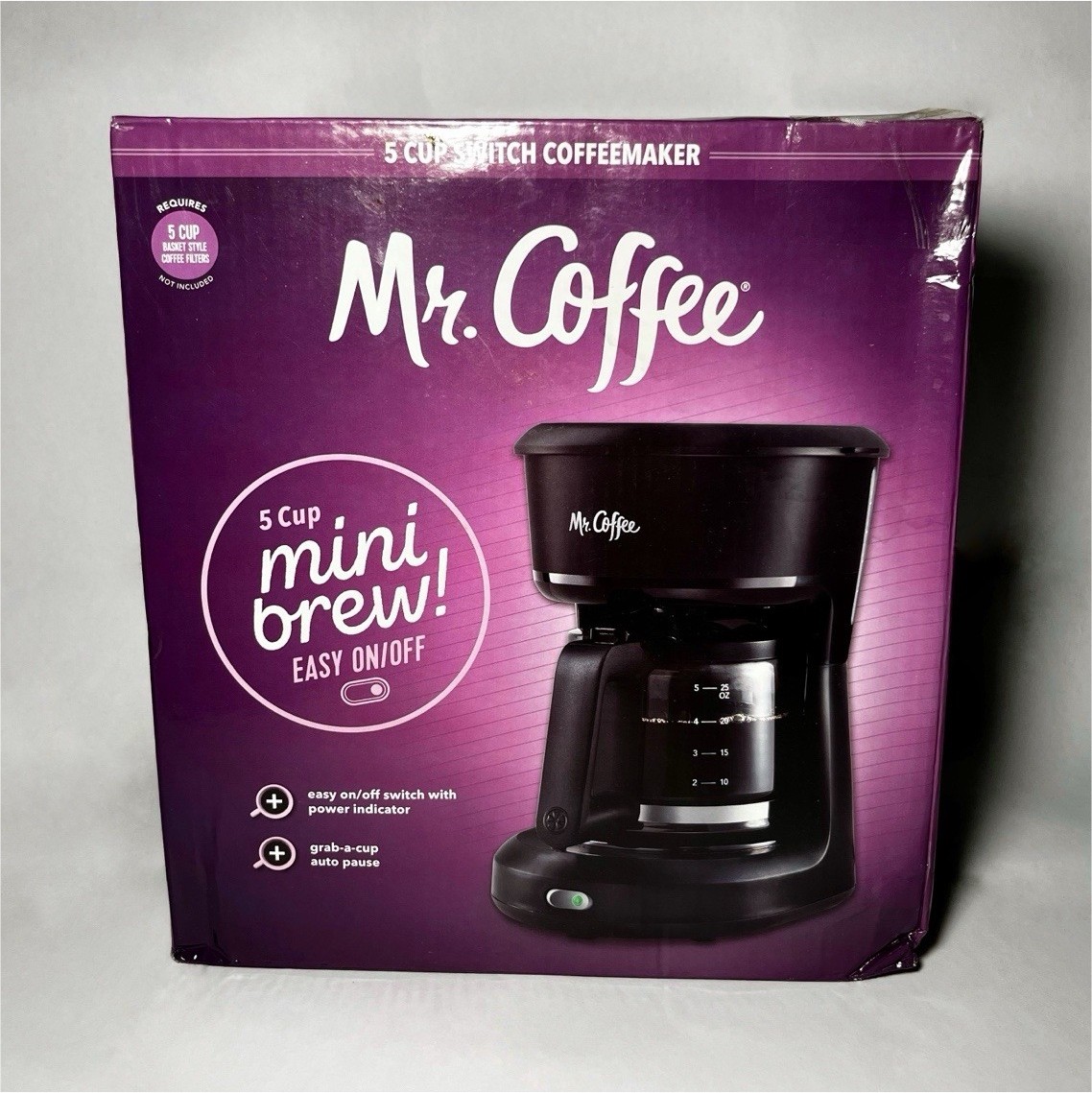 Filter Coffee Maker Black Auto Pause
