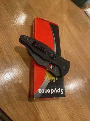 Spyderco Yojimbo Folding Knife,2 Black G-10 Black Blade | C85GPBBK2