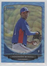 2013 Bowman Chrome Wrapper Redemption Blue Wave Refractor Yohander Mendez c7y
