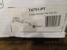 Delta Dryden T4751-PT 4 Hole Roman Tub Trim Kit With Hand Shower Aged Pewter