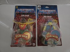 MOTU ORIGINS RETRO PLAY Sun Man Pig Head New In Box Excellent Condition He-man