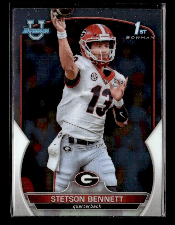 2022 Bowman University Chrome #39 Stetson Bennett Georgia Bulldogs