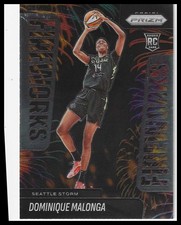 2025 Panini Prizm WNBA Fireworks #12 Dominique Malonga