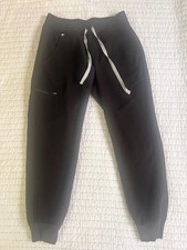 FIGS Technical Collection Zamora Jogger Scrub Pants Black Women's Small S/P