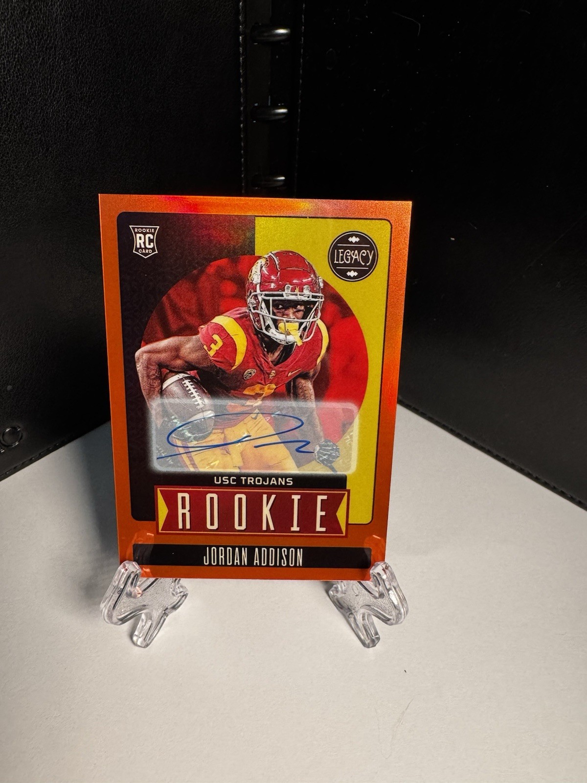 2023 Panini Legacy - Rookies Jordan Addison #164 Premium Penmanship Orange /149 