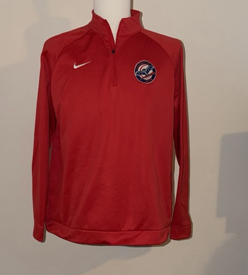 #ad Nike Dri FIT Louisville KY Bats Red 1 4 Zip Pullover Size XL $40.00
