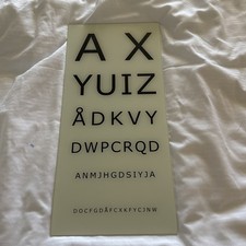 David Wahl Applique Gyllen Vintage 2000 Lettere Oftalmologiche VETRO PLEXI PESANTE