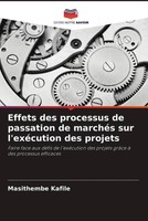 Masithembe Kafile (U. A.) | Effets Des Processus De Passation De MarchéS Sur...