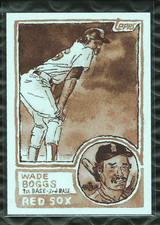 2025 Topps Andy Friedman Shoebox treasures B&W Wade Boggs 19/50 RED SOX