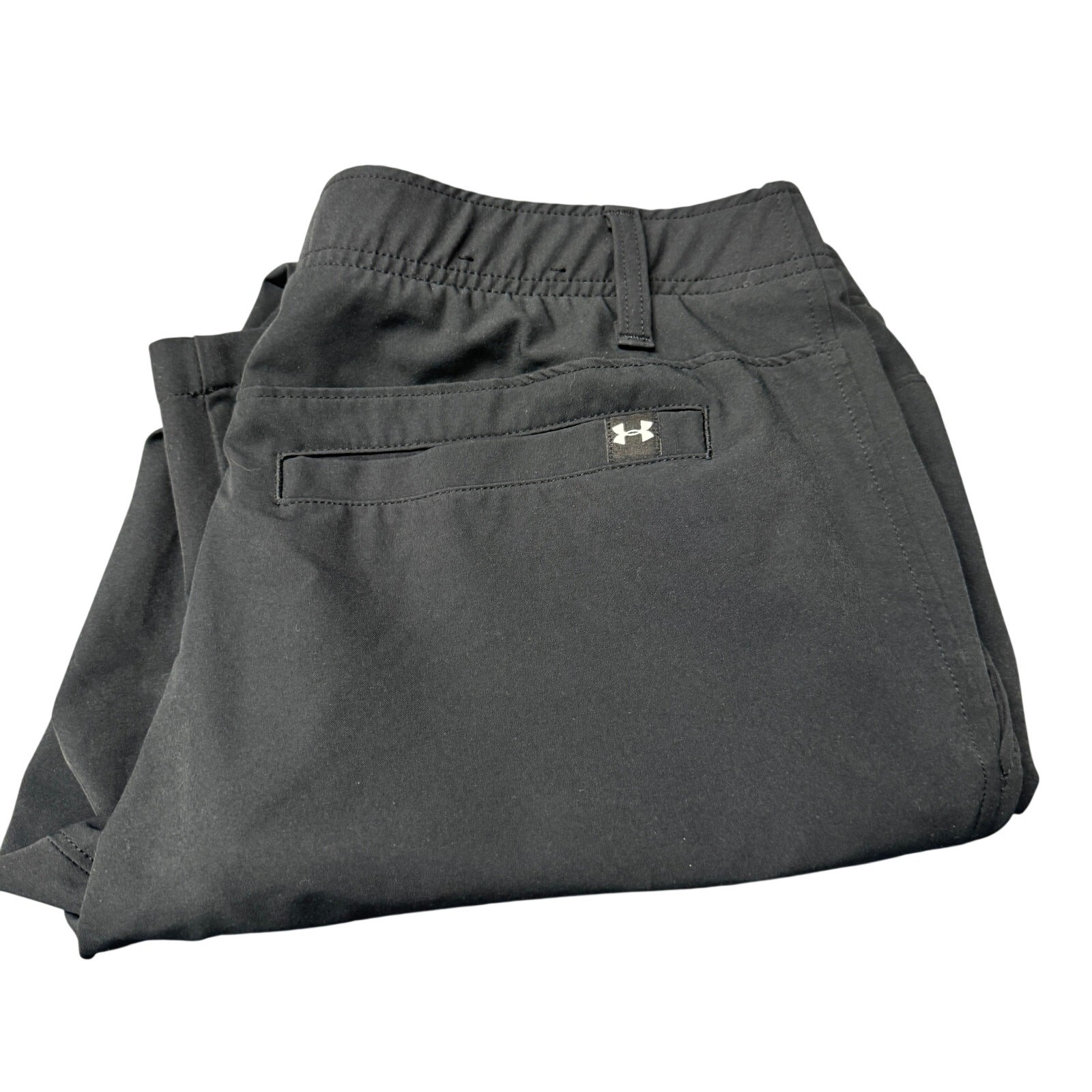 Under armour Golf Pants Mens 36x32 ACTUAL Black UA Drive Straight Leg Activewear