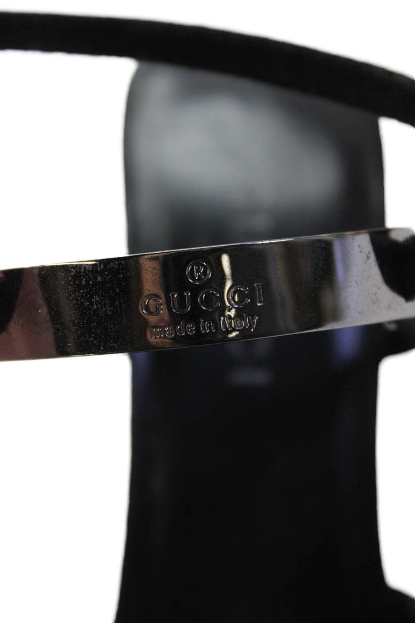 Gucci Womens Suede Pointed Toe Slingbacks Pumps Black Size 6 B thumbnail 8