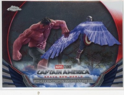 2025 Topps Chrome Marvel  #BNW-24 Red Hulk and Captain America Square Off
