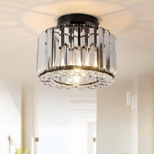 Ceiling Light Semi-Flush Crystal Modern Small – Black.