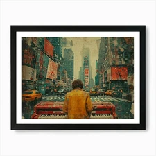 Urban Rhapsody: Collage Narratives  Framed Wall Art Poster Canvas Print Picture