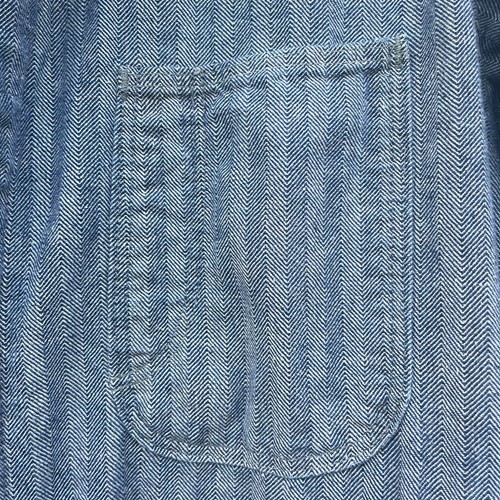 Vintage Casey Jones Overall 42 kurz blau Fischgrät sanforisiert Mechaniker - Bild 11 von 17