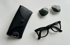 Vintage Bausch  Lomb Clip On with Luxottica's Ray Ban Wayfarer Frame  50-22